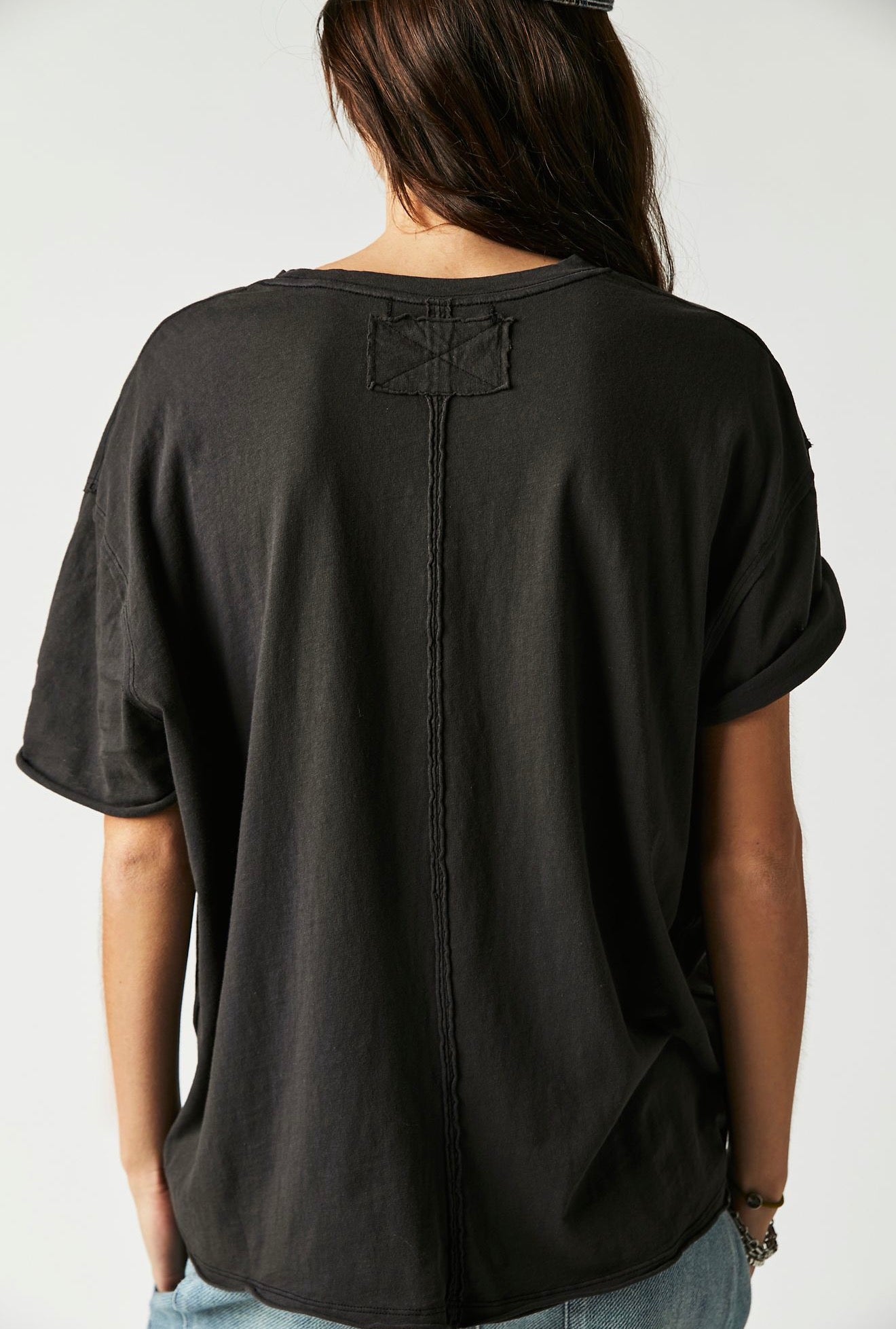Free People Nina Tee in Black