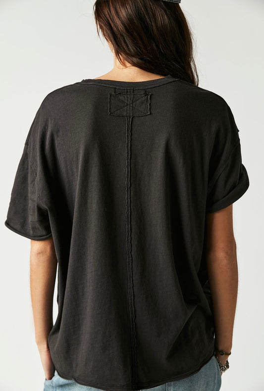 Free People Nina Tee in Black