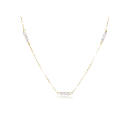 ENewton 15” Choker Joy Simplicity Chain Gold -3mm pearl