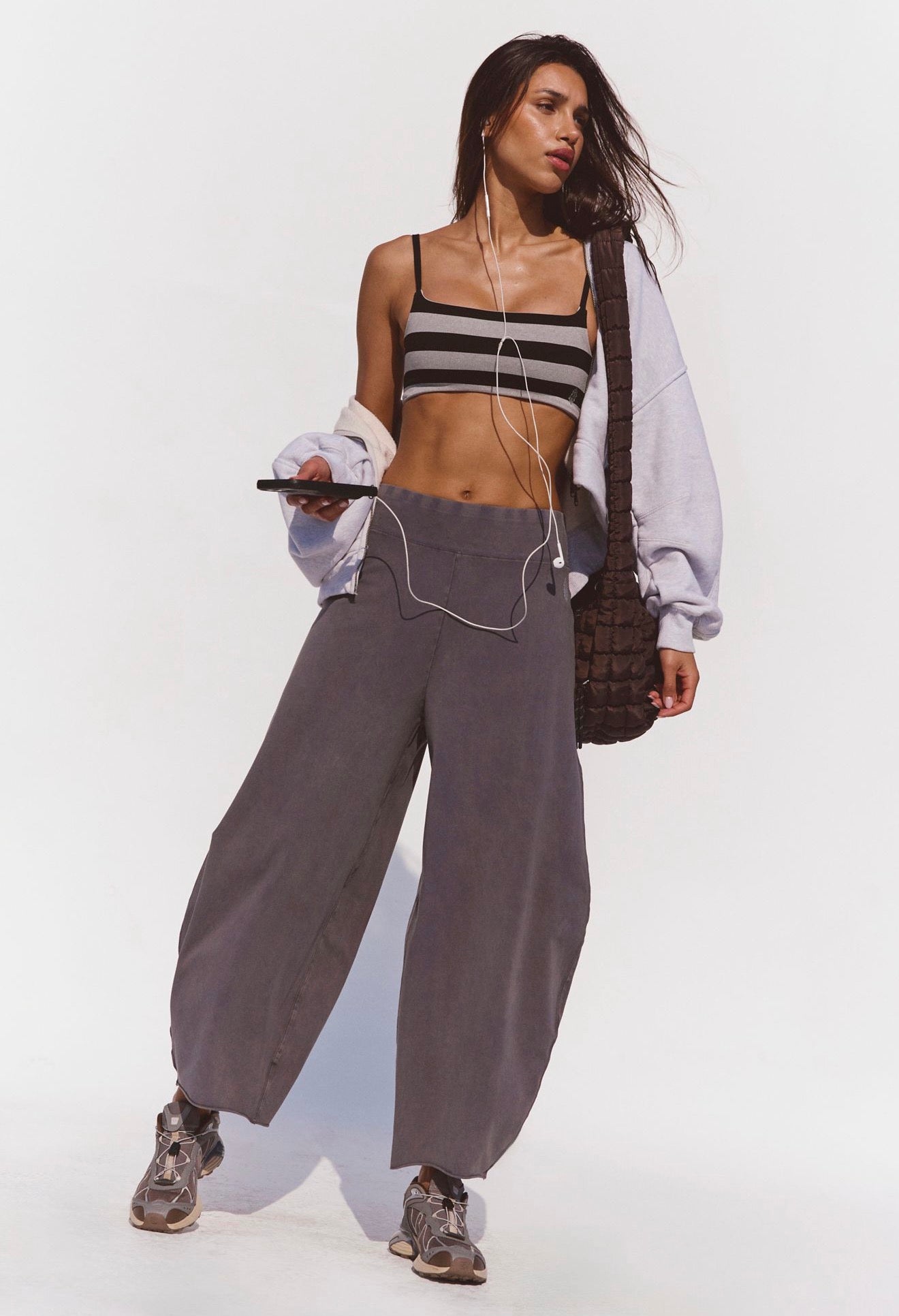 Free People Hot Shot Easy Pant in Vintage Black