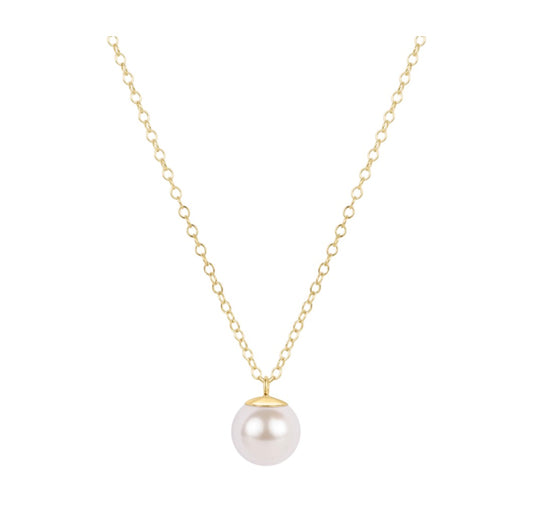 Enewton 16” Necklace Gold - Classic Pearl 6mm Charm