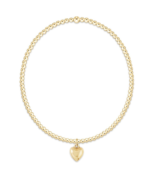Enewton Egirl Classic Gold 2mm Bracelet - Love Plush Small Gold Charm