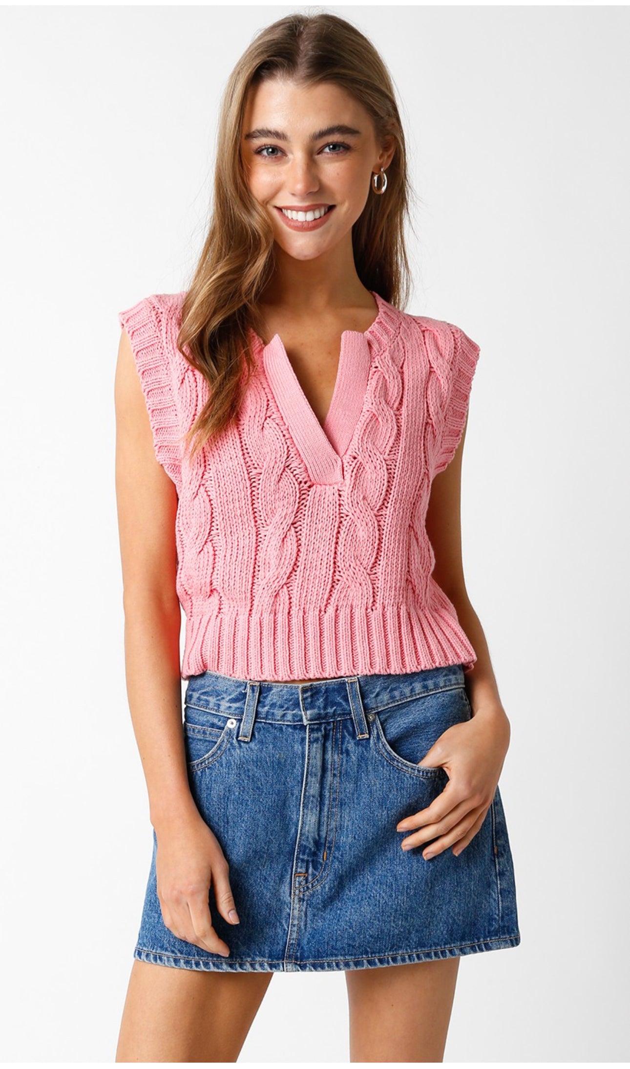Simple style sweater vest