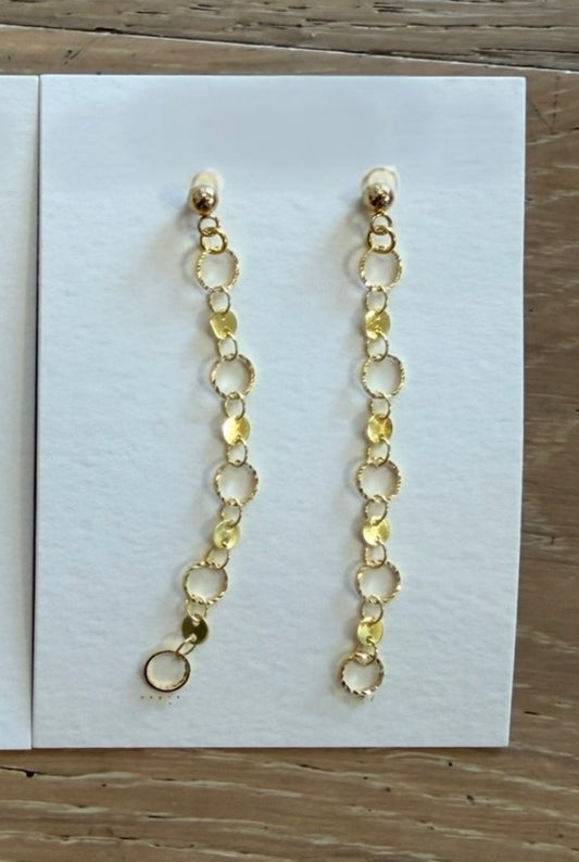Drop earrings with circles
