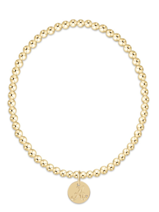 Enewton eCOLLEGIATE Classic Gold 3mm Bracelet - Alabama Disc