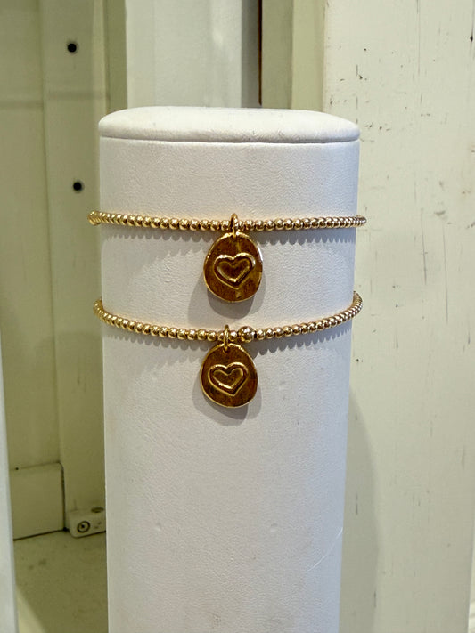 Enewton Classic Gold 2mm Bead Bracelet inspire love gold charm small