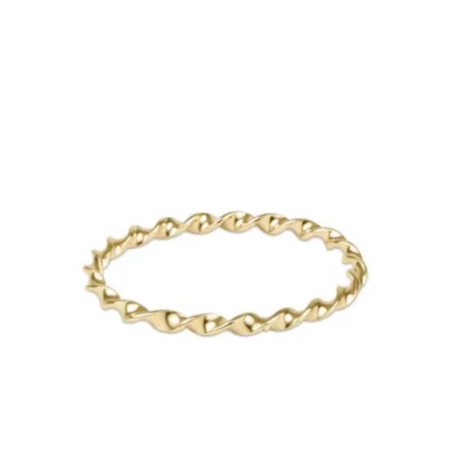 Enewton Classic gold twisted thin band ring