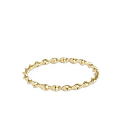 Enewton Classic gold twisted thin band ring