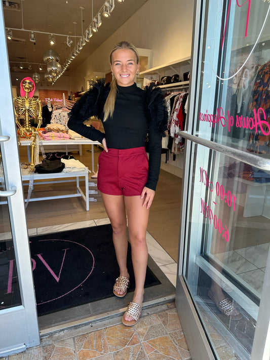 The Asher Shorts in Burgundy