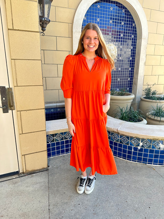 The Carrie Dress in Orange