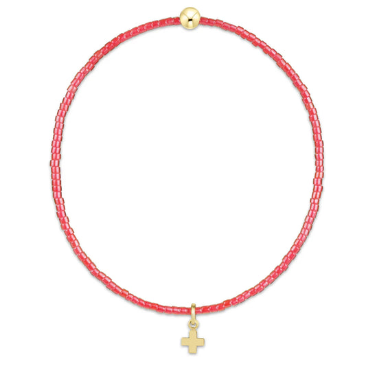 Enewton Hope Classic Sherbert Bracelet - Signature Cross Small Gold Charm