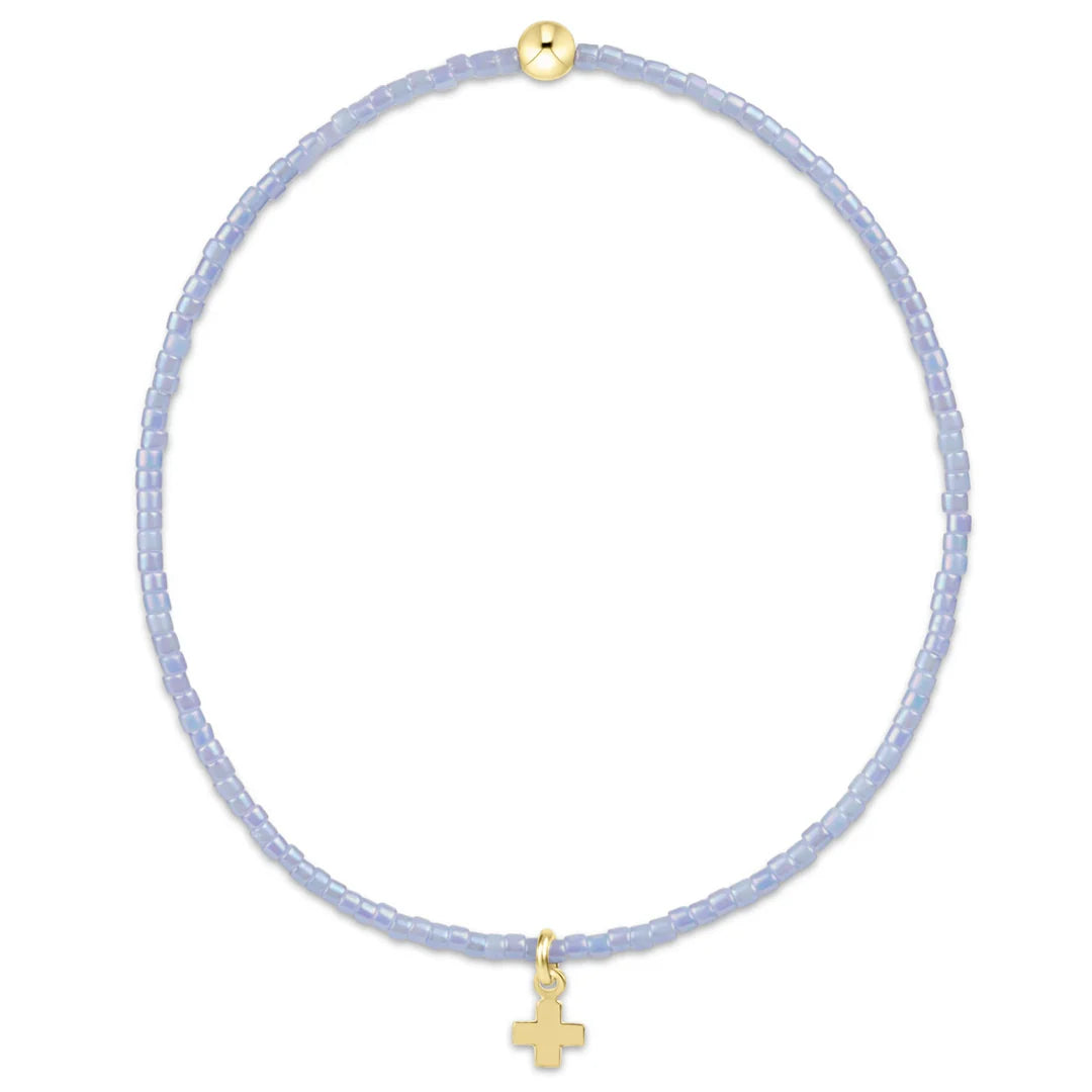 Enewton Hope Classic Ocean Mist Bracelet - Signature Cross Small Gold Charm