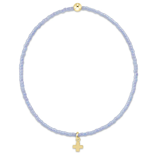 Enewton Hope Classic Ocean Mist Bracelet - Signature Cross Small Gold Charm