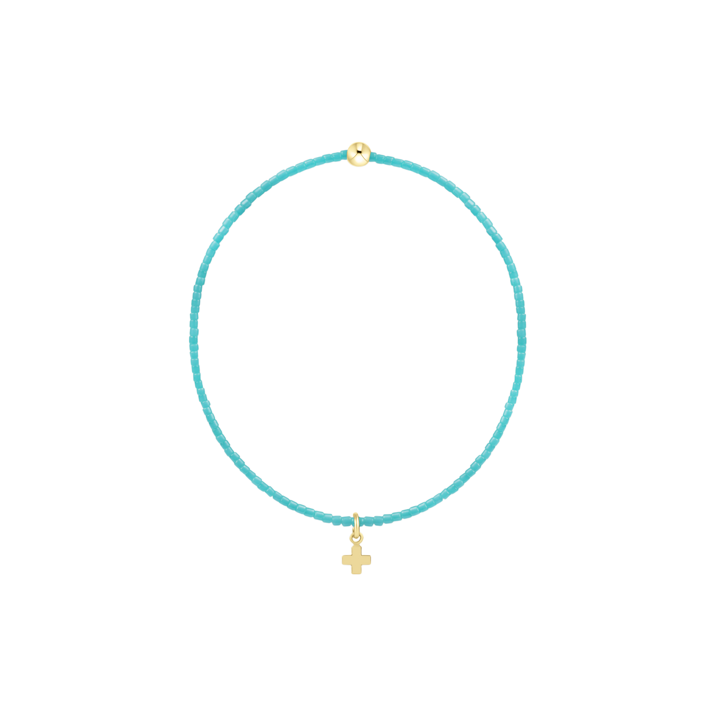Enewton Hope Classic Turquoise Bracelet - Signature Cross Small Gold Charm