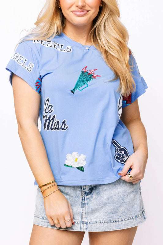 Queen Of Sparkles licensed Ole Miss Mini Icon Tshirt