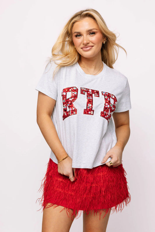 Queen of Sparkles Licensed Alabama multi jeweled RTR Grey tshirt