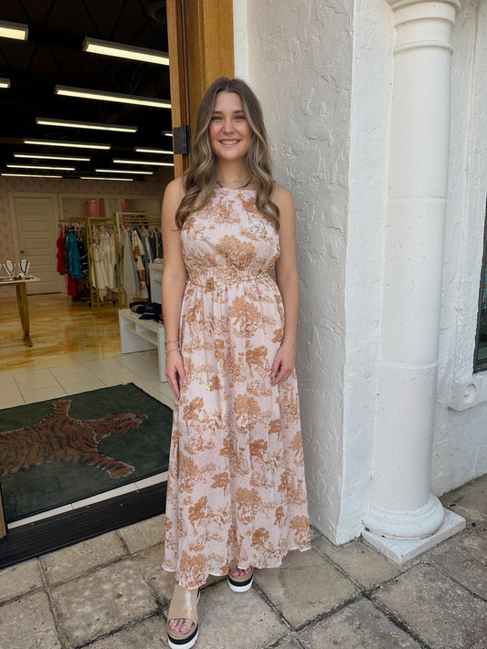 Phaedra’s Garden Belted Maxi dress