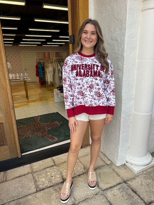 Brianna Cannon Alabama Floral Toile Sweatshirt