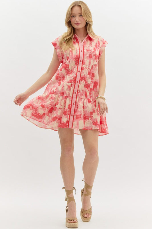 The Kimberley Dress - Pink and Red