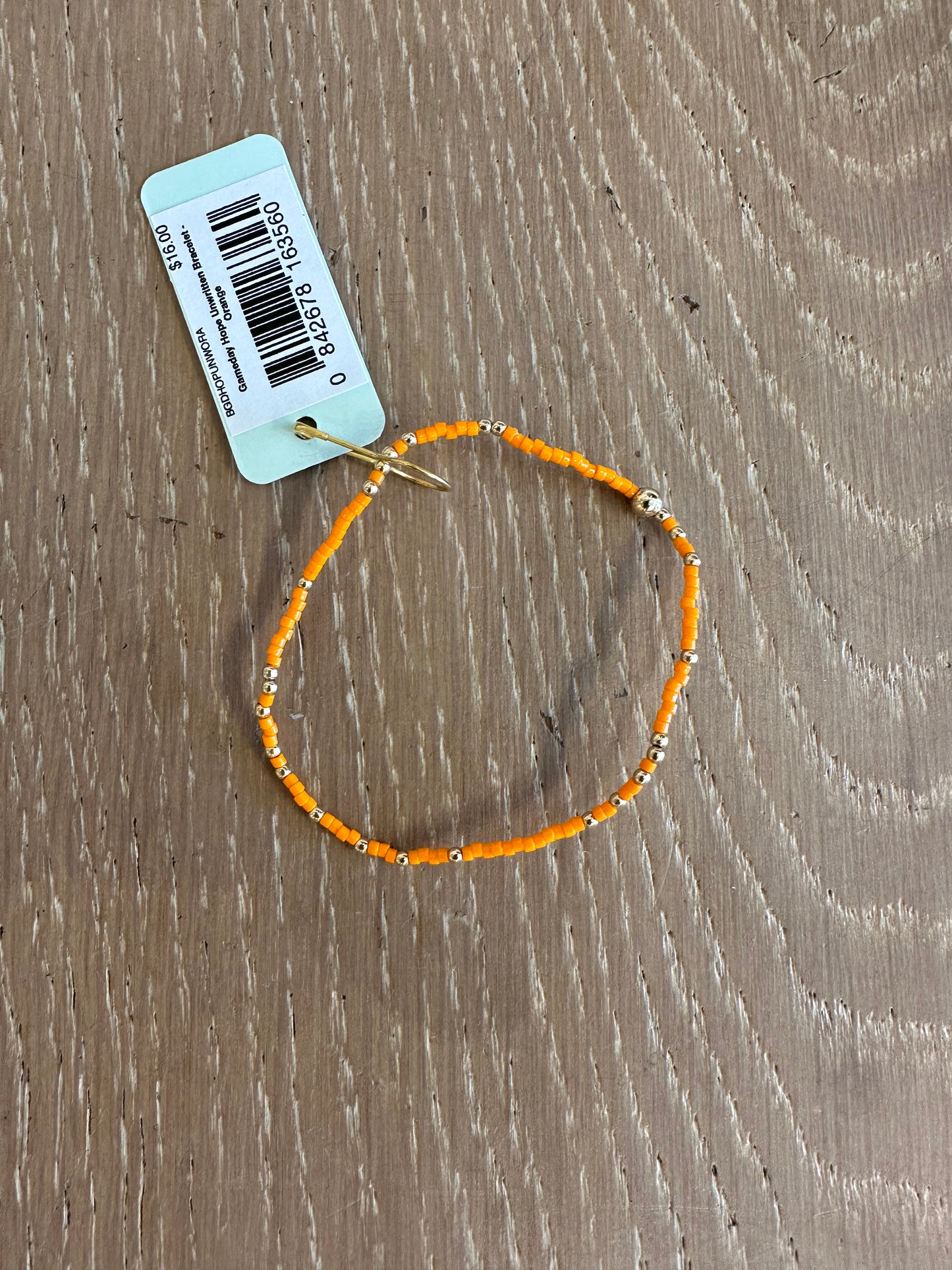 Gameday Hope unwritten Bracelet Orange