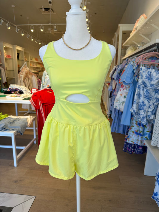 Free People Righteous Runsie in Sour Citrus