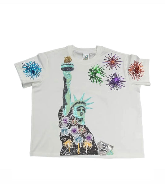 Queen Of Sparkles Statue of Liberty Tee
