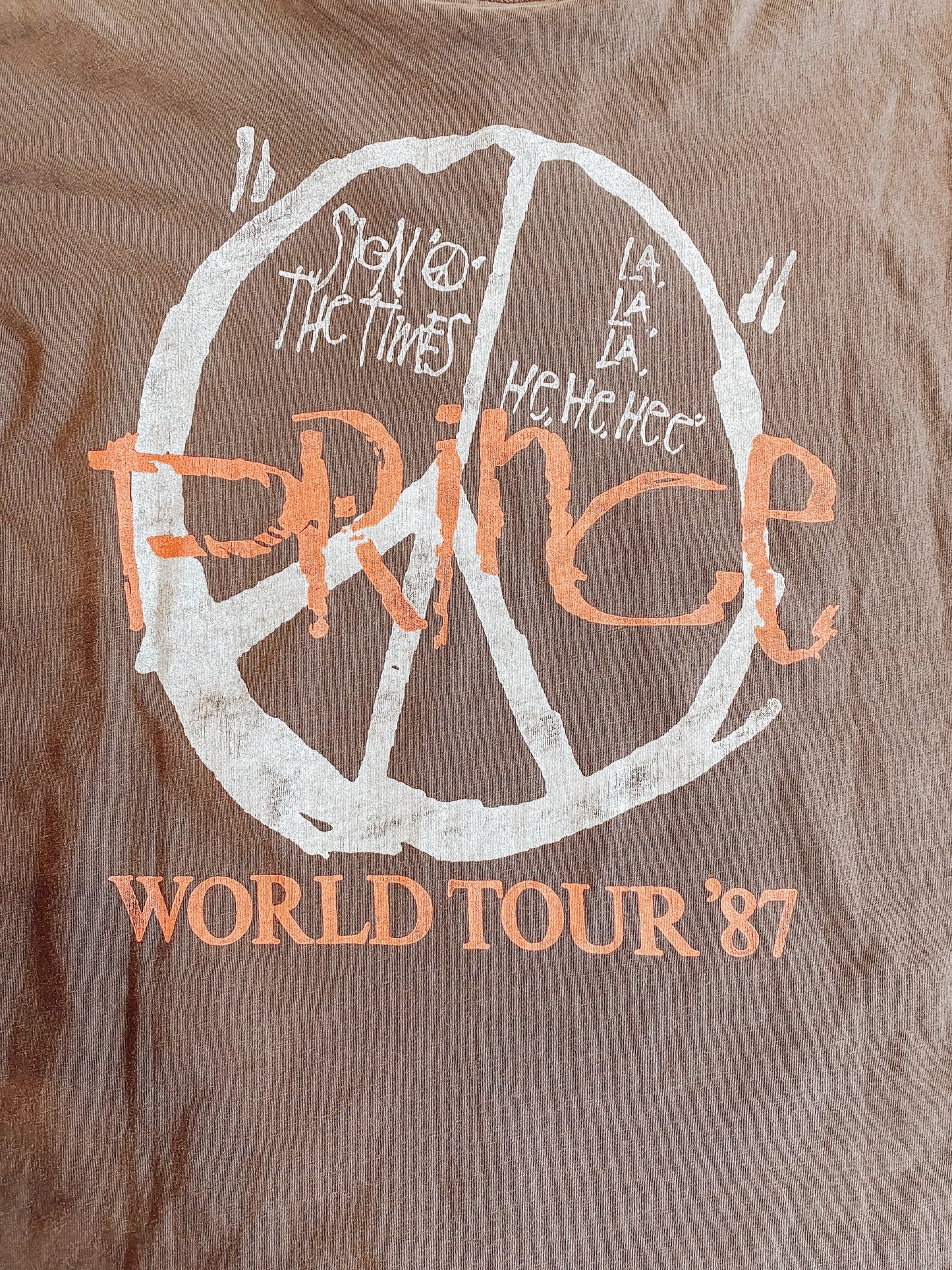 Prince world tour 1987 merch tee