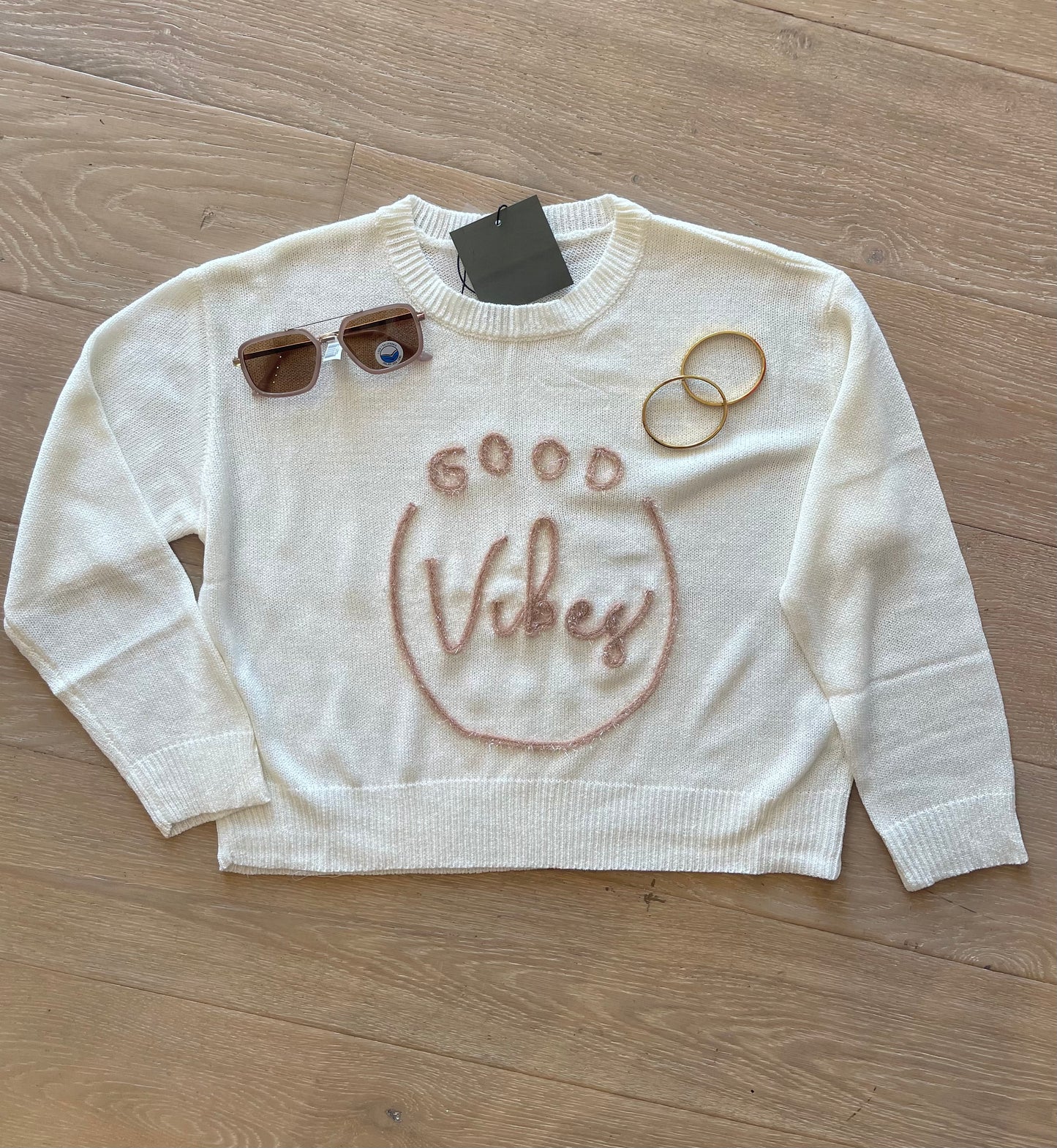 “Good Vibes” Pullover Light Weight Sweater