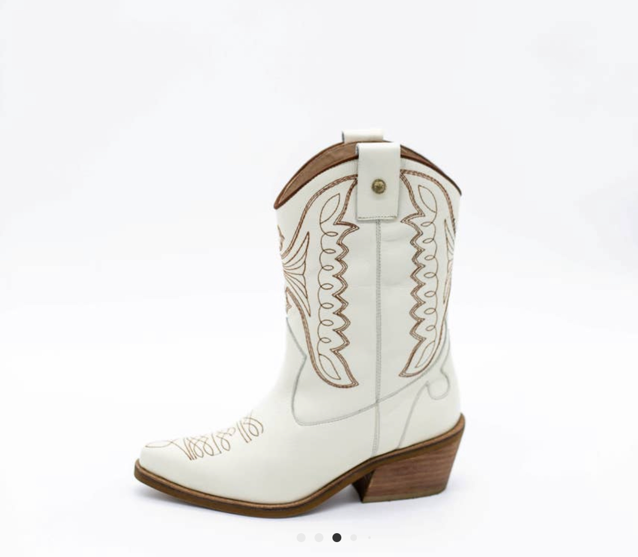 Unstoppable Cowboy boots in ivory leather